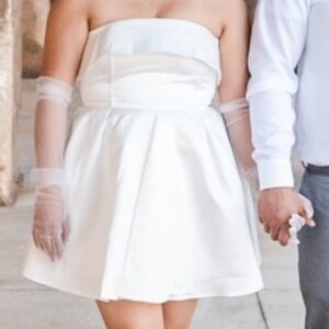 Showpo White Strapless Mini Dress